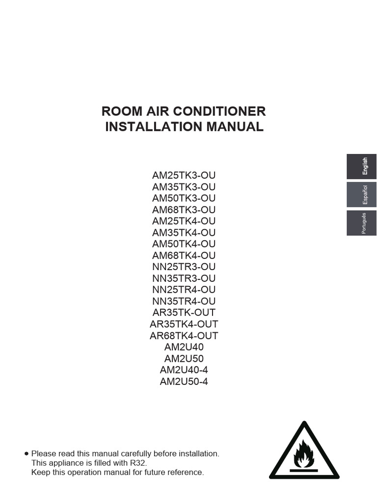Airmart Air Conditioner Installation Guide | PDF | Leak | Electrical Wiring