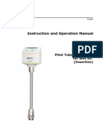 Instruction and Operation Manual: Pitot Tube Flow Meter For Wet Air (Insertion)