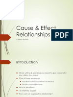 UNIT 5 Cause-Effect Relationships