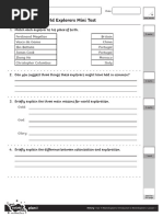 Introduction To World Explorers Mini Test