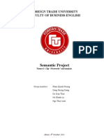 Semantic Project: Foreign Trade University Faculty of Business English