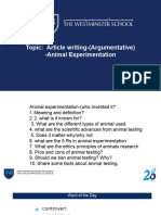 12 As Eng Animal Experimn-Argumentative Writing
