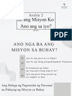 Ito Ang Misyon Ko: Ano Ang Sa Iyo?: Aralin 2