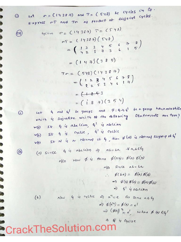 NBHM MSC 2017 Solution | PDF