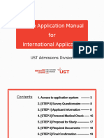 UST Online Application Manual For International Applicants