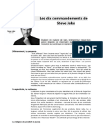 Les Dix Commandements de Steve Jobs