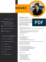 Orange and Black Virtual Assistant Resume