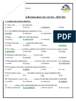 November Exam Revision Sheet - AL - (1st Sec - 2023) - Model Answer