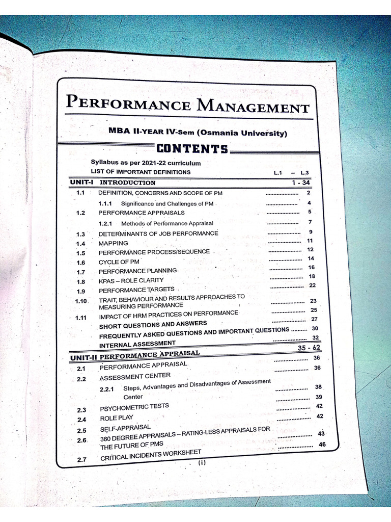 Performance Management | PDF