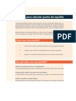 Plantilla para Calcular Punto de Equilibrio y Coste de Oportunidad