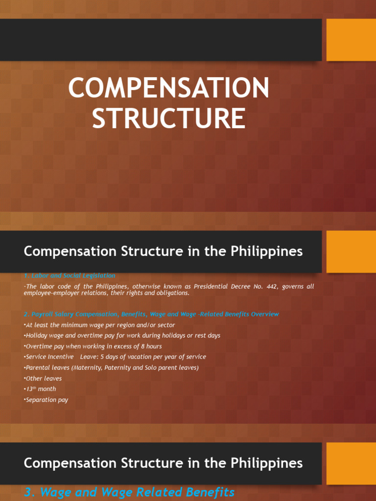 Compensation Structure in the Philippines PDF Overtime Employment