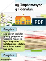 Mga Batayang Impormasyon NG Aking Paaralan