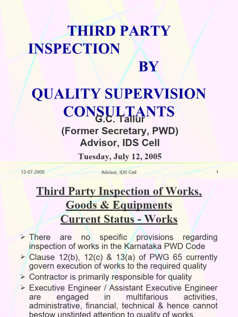 3 - Third Party Inspection | PDF