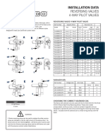 Reversing Valves 4-Way Pilot Valves: Installation Data