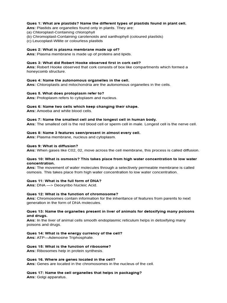 Fundamental units of Life | PDF