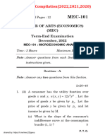 MEC 101 - Previous Year QP (2022,2021,2020) - @mec22ignou