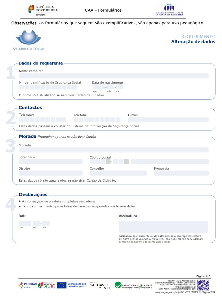 Formulario 2 | PDF | Governo e personalidade