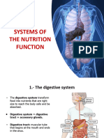 Summary Unit 3. Systems of The Nutrition Function