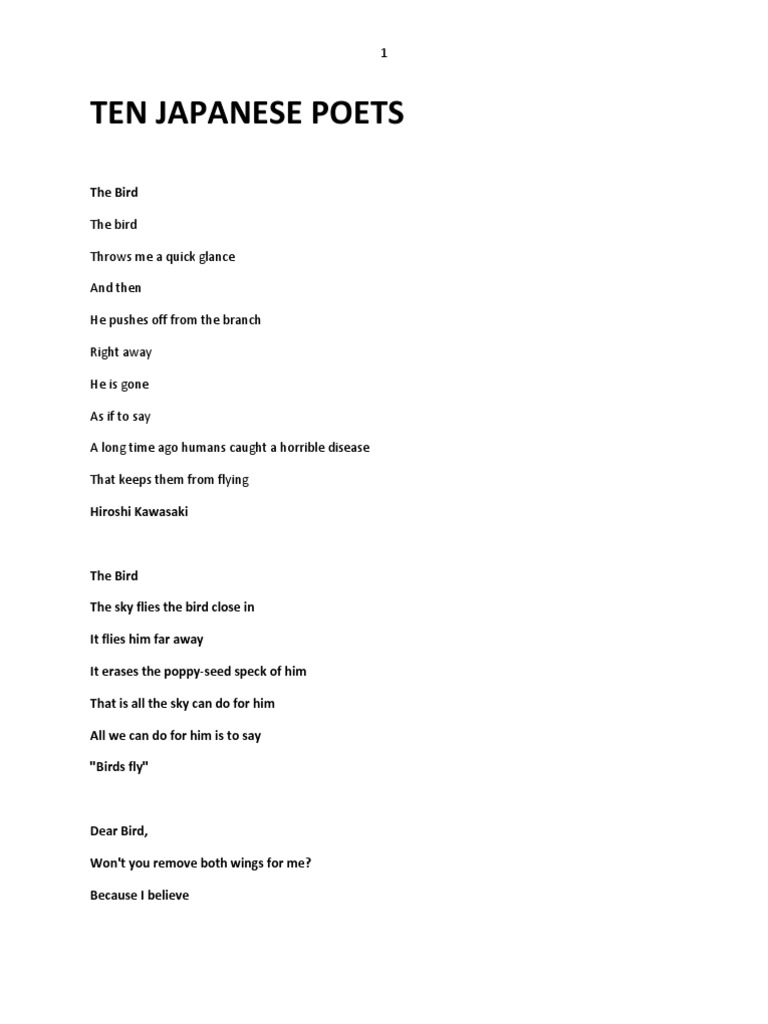 Japanese Poems PDF Infants
