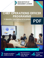 Chief Operations Officer: Programme