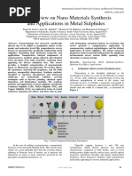 Mini Review On Nano Materials Synthesis and Applications in Metal Sulphides