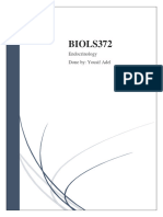 BIOLS372. (21) Endocrinology Summary