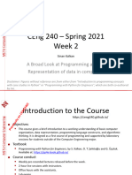 CENG240-2021 Week2 The World of PL and Data Representation