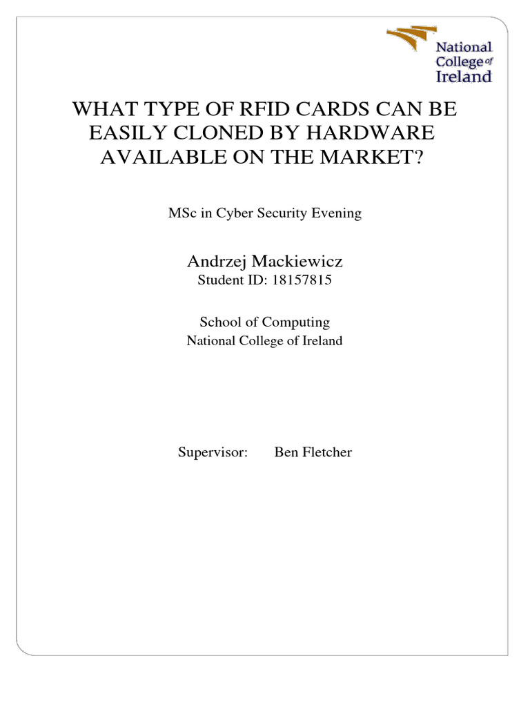 What Type of Rfid Cards Can Be Easily Cloned PDF
