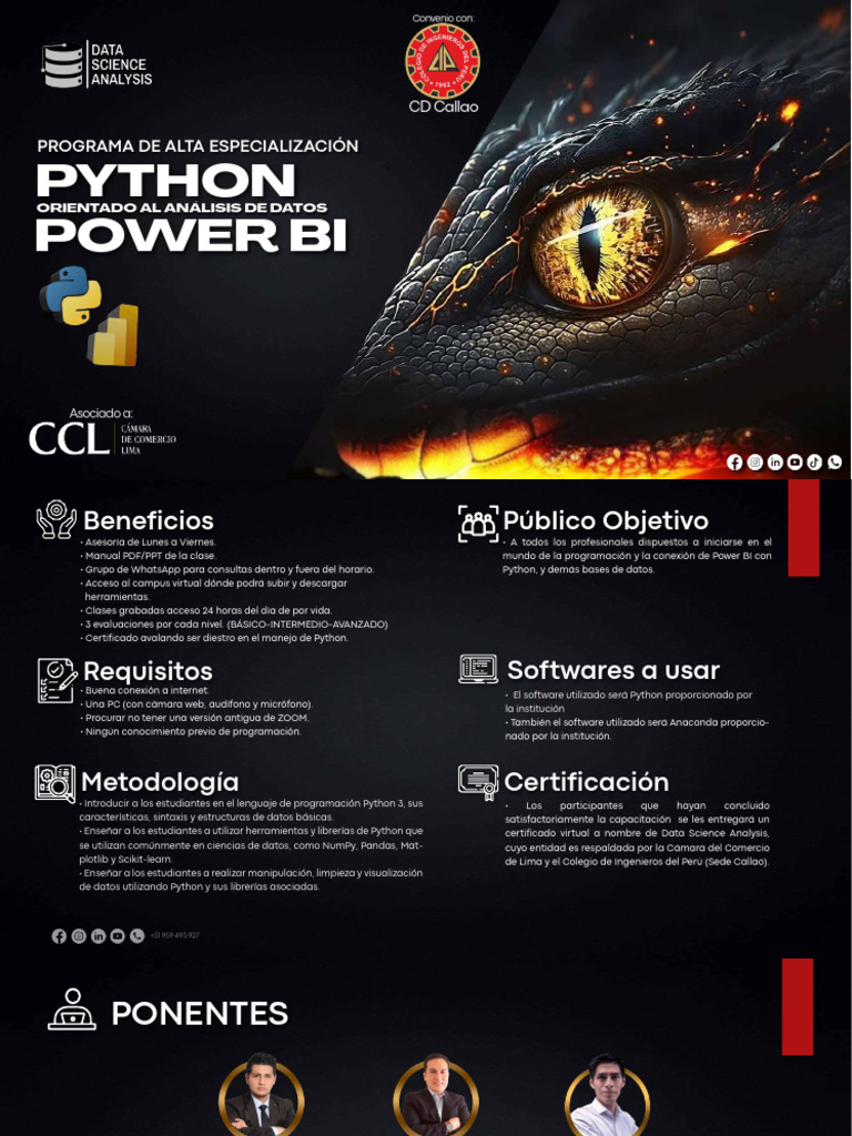Brochure Python Orientado Al Análisis Power Bi | PDF