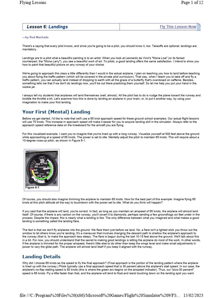 Landing Pdf Flap Aeronautics Lift Force