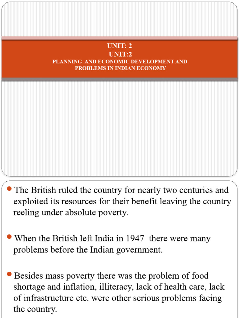 Economic Planning in India: Objectives and Challenges | PDF | Economic ...