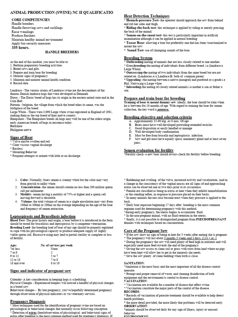 Swine Module Pdf