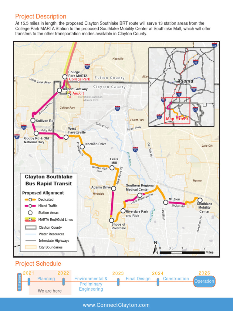 Clayton Southlake BRT Route Map PDF | PDF | Public Transport | Rapid ...
