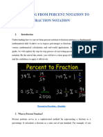 Percent Notation To Fraction Notation
