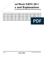 Answers and Explanations: Proctored Mock CAT-5 2011