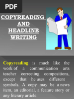 Copyreading Lecture | PDF | Copy Editing | Proofreading