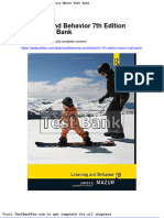 Full Download Learning and Behavior 7th Edition Mazur Test Bank