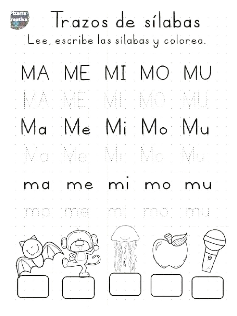 Actividades Fonemas M y P | PDF