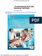Full Download Income Tax Fundamentals 2016 34th Edition Whittenburg Test Bank