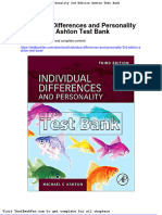 Full Download Individual Differences and Personality 3rd Edition Ashton Test Bank
