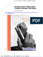 Full Download Learning and Instruction Theory Into Practice 6th Edition Gredler Test Bank