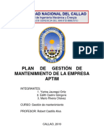 Plan de Mantenimiento Empresa - Aptim