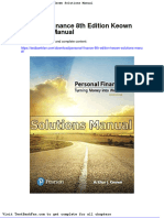 Full Download Personal Finance 8th Edition Keown Solutions Manual