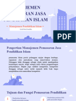 Manajemen Pemasaran Jasa Pendidikan Islam Kel. 3