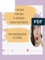 Lic. Sara Valeria Cordero Quiroz Lic. en Educación y Gestión de Centros Educativos