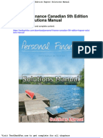 Full Download Personal Finance Canadian 5th Edition Kapoor Solutions Manual