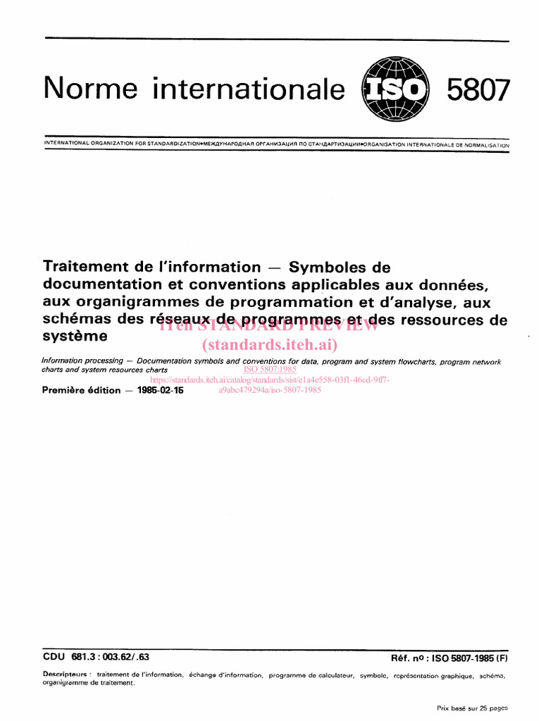 Iso 5807 1985 | PDF