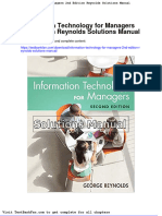 Full Download Information Technology For Managers 2nd Edition Reynolds Solutions Manual