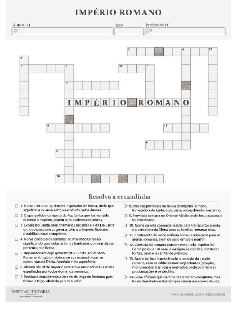 Império Romano Atividade 6ano | PDF