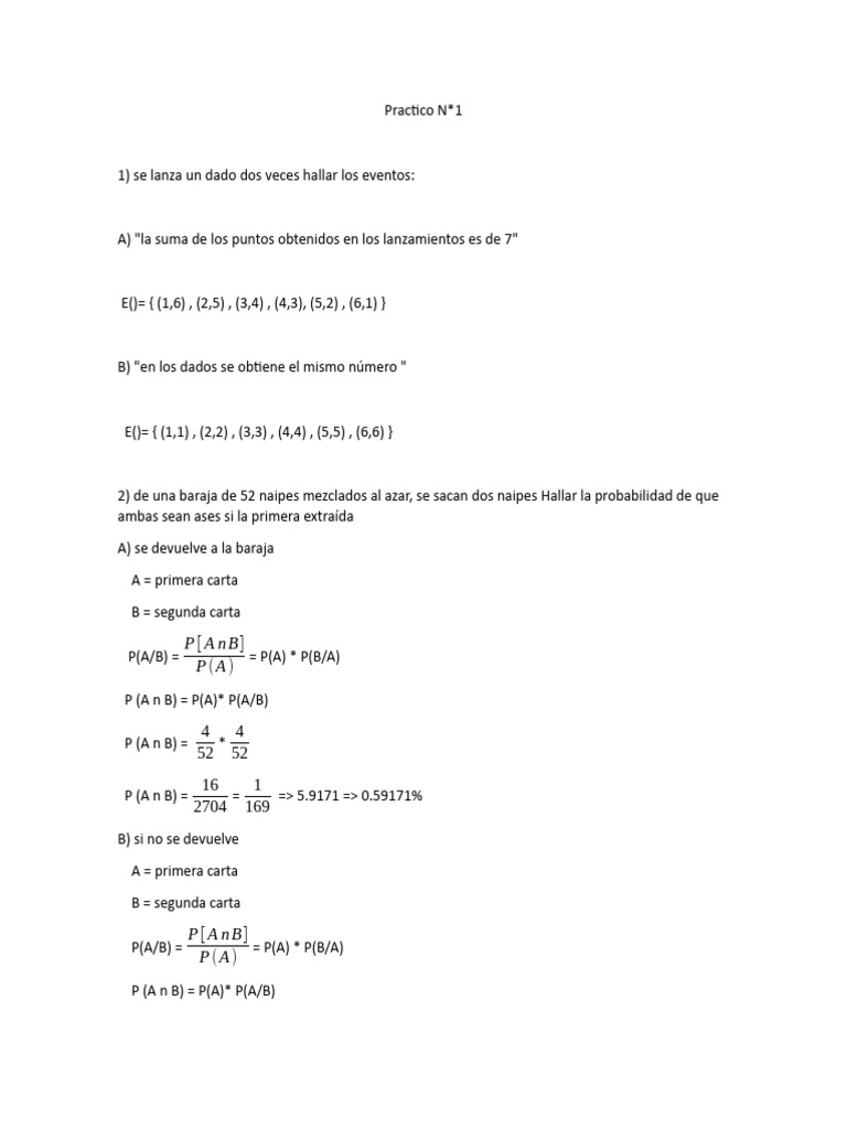Problemas de Probabilidad y Combinatoria | PDF | Jugando a las cartas ...